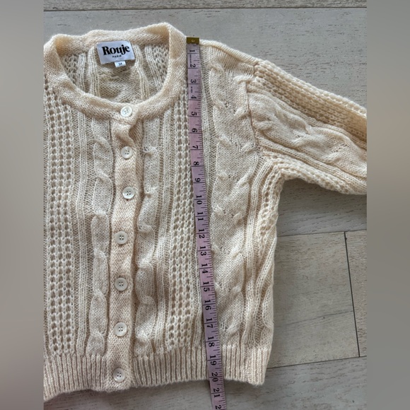Rouje Azia Cardigan 34 coquille mohair blend sweater - Picture 6 of 8